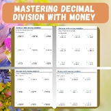 Mastering Decimal Division with Money: Grade 5 Worksheets