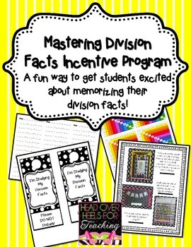 Preview of Mastering Division Facts Incentive Program