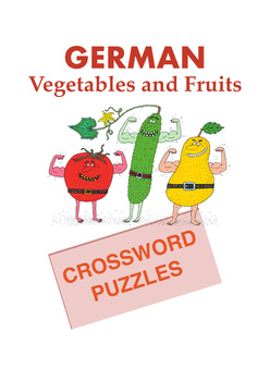 Preview of Mastering German Veggie and Fruit Vocabulary | Crossword Puzzles
