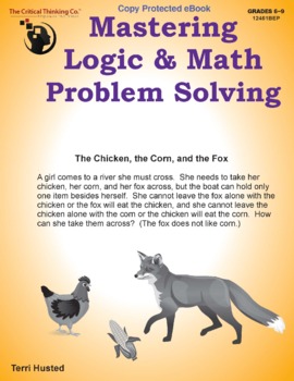 Preview of Mastering Logic & Math Problem Solving Activity Workbook for Grades 6 through 9