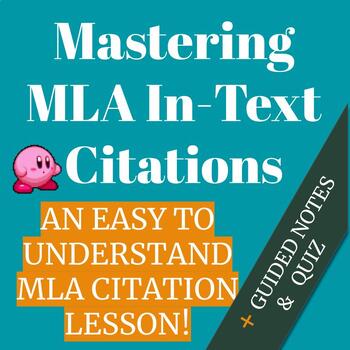 Preview of Mastering MLA In-Text Citations Lesson Lecture - Includes Guided Notes - Quiz