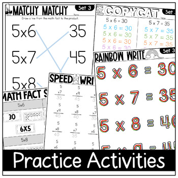 Math Fact Fluency Practice | Multiplication by The Primary Gal | TpT