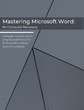 Preview of Mastering Microsoft Word 2016: No Computer Necessary