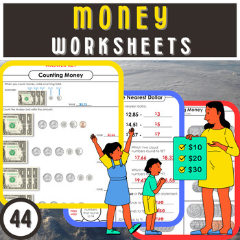 Preview of Mastering Money: Comprehensive Counting and Operations Worksheets for All Grades
