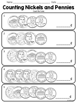 Money Worksheets | Counting Coins by Carrie Lutz | TpT