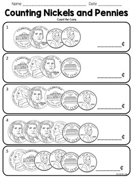 Counting Like Coins | Money Worksheets by Carrie Lutz | TpT