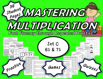 Preview of Mastering Multiplication: Fact Fluency Through Repeated Practice-Set C 6s & 7s