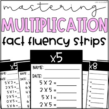 Preview of Multiplication Facts Fluency Quick Checks