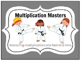 EDITABLE! Multiplication: Mastering Facts with Karate - 25