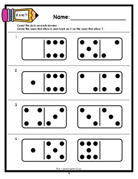 Mastering My Numbers: 6 & 7 TEST Kindergarten Worksheets ...