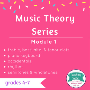 Preview of Music Theory Series - Module 1 - Notes, Rhythm, Keyboard, Accidentals, and more!