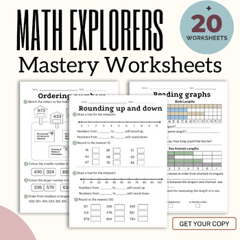 Maths Explorers: Grade 3-4 Mastery Worksheets by InspiredGen Centre