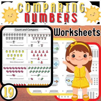 Preview of Mastering Numeracy: Engaging Comparing Numbers Worksheets for PreK to 7th Grade