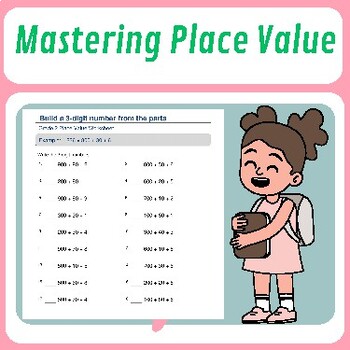 Preview of Mastering Place Value: Grade 2 Worksheets for Building 3-Digit Numbers