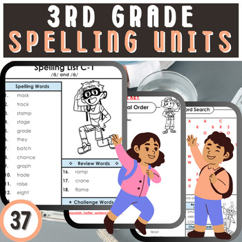 Preview of Mastering Spelling: 3rd Grade Spelling Units C-1 to C-10