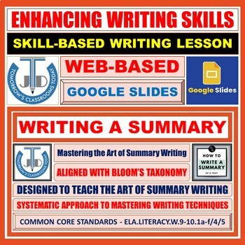 Preview of Mastering the Art of Summary Writing - Google Slides