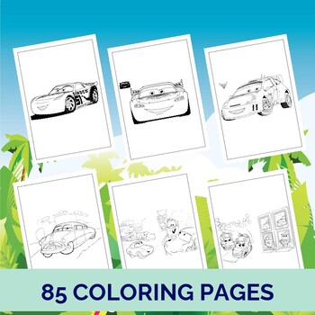 LIGHTNING McQUEEN's Top 10 Racing Tricks, CARS Compilation Drawing and  Coloring Pages