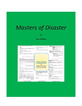 Preview of Masters of Disaster Complete Literature and Grammar Unit