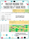 Mastery Machine 6th grade math TEKS teacher and students tracker