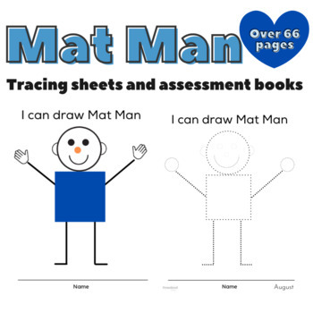 Preview of Mat Man Tracing Sheets and Assessment