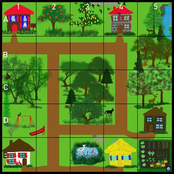 Preview of Mat for bluebot and beebot: the little red riding hood and the three little pigs
