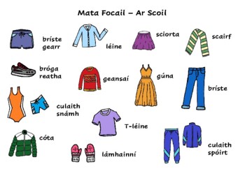 Preview of Mata Focail - Eadaí (Clothes)