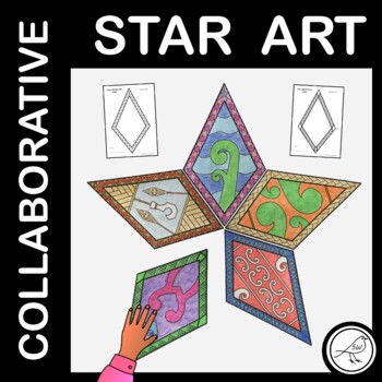 Preview of Matariki Art Activity Collaborative Stars
