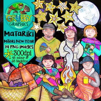 Preview of Matariki Clip Art {Maori New Year}