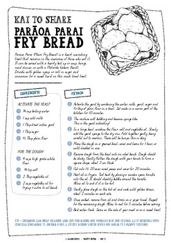 Preview of Matariki - Māori Fry Bread recipe / illustrated handout,colouring display poster