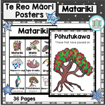 Matariki Maori Posters And Word Cards Te Reo Maori Language Tpt