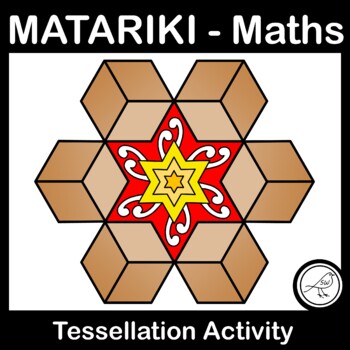 Preview of Matariki Math Art Activity - Star and Cube Tessellation