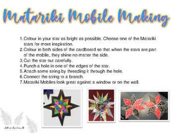 Preview of Matariki Mobile Making activity