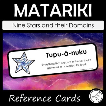 Preview of Matariki Star Domains - Reference Cards