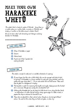 Preview of Matariki star - make from harakeke (NZ flax) or paper