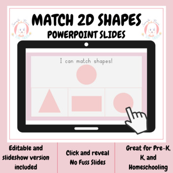 Preview of Editable Powerpoint Match Shapes Pre-K & Special Education: Part 1