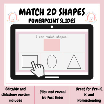 Preview of Editable Powerpoint Match Shapes Pre-K & Special Education: Bundle