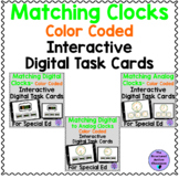 Match Clocks Digital Task Card Color Coded BUNDLE Special 