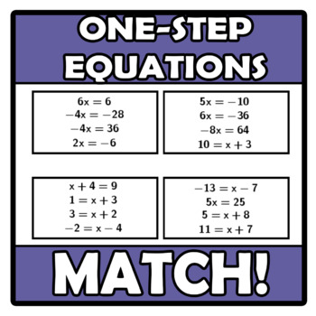 Preview of Match! - ¡Coinciden! - One-step equations - Ecuaciones lineales