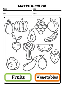 Preview of Match & Color fruits and vegetables