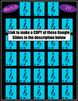 Preview of Match It! (DIGITAL Note Matching Game for Google Slides)