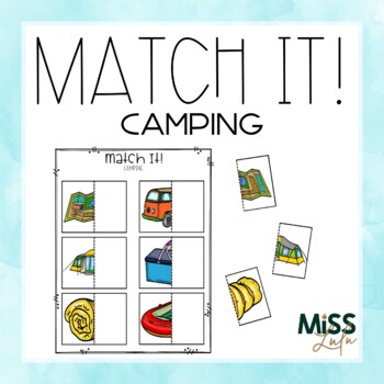 Preview of Camping Matching Independent Work Task