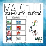 Match It! Community Helpers Independent Work Task