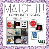 Community Signs Matching Independent Work Task