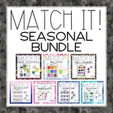 Match It! Independent Work Tasks Seasonal Bundle
