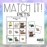 Pets Matching Independent Work Task