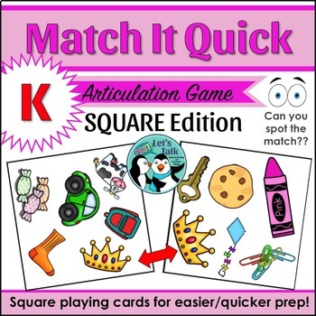 Preview of K Match It Quick Game | Square Edition