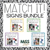 Match It! Signs Bundle {Reading in Real Life}