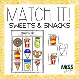 Match It! Sweets & Snacks Independent Work Task