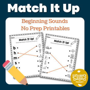 Preview of Match It Up Beginning Sound and Letter Matching No Prep Printables