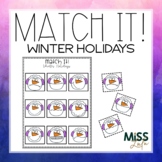 Match It! Winter Holidays Independent Work Task